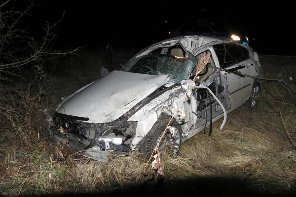Nissan Fuga улетел в кювет в Чувашии, водитель погиб