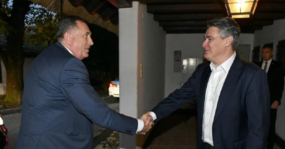 Лидер боснийских сербов и президент Хорватии поняли друг друга