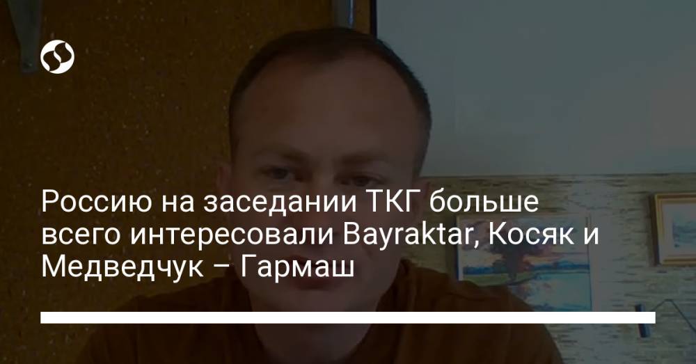 Россию на заседании ТКГ больше всего интересовали Bayraktar, Косяк и Медведчук – Гармаш