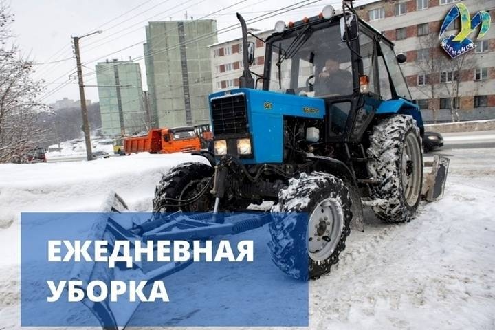 С улиц Мурманска вывезено более 1,4 тысяч кубометров снега