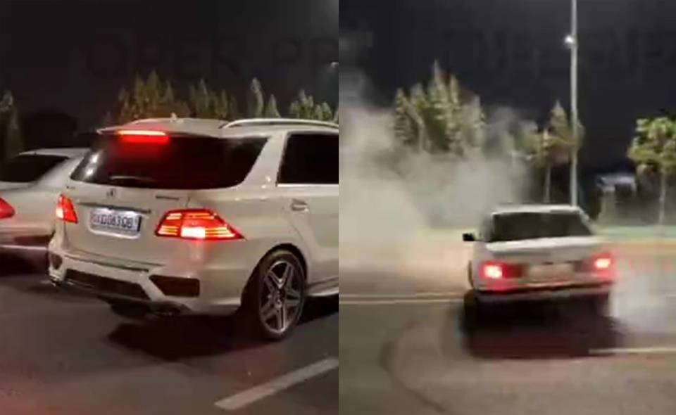 Правоохранители оштрафовали ночных дрифтеров на BMW и Mercedes-Benz, которые выполняли опасные трюки на трассах Ташкента