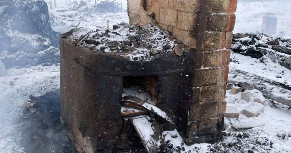 Видео с места пожара на Чукотке, унесшего жизни шести человек
