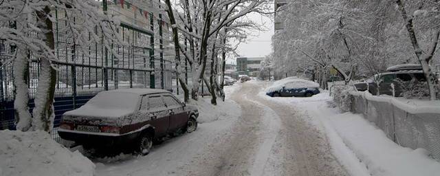В Новосибирске обильно выпал снег и наблюдаются сильные метели