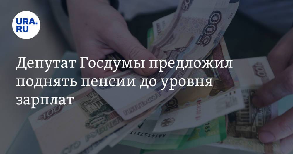 Депутат Госдумы предложил поднять пенсии до уровня зарплат