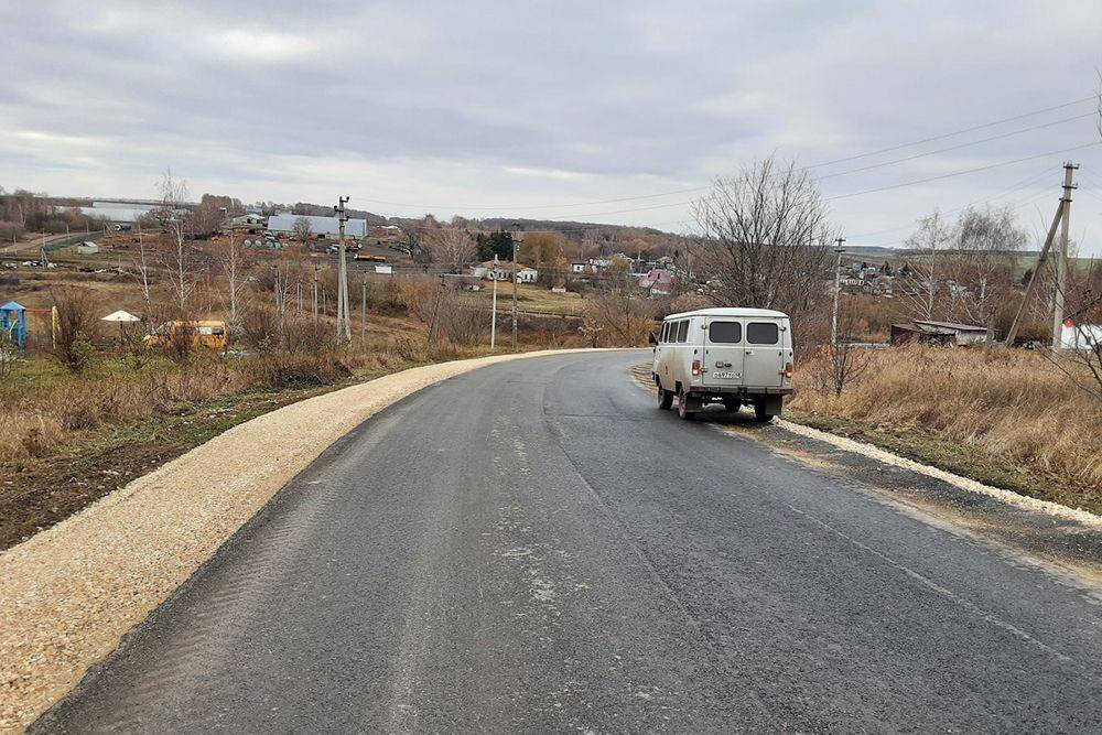 Завершён ремонт дороги от Берёзовки до Барятино в Данковском районе