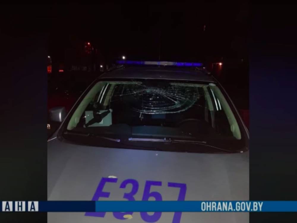 Житель Светлогорска разбил стекло милицейского автомобиля