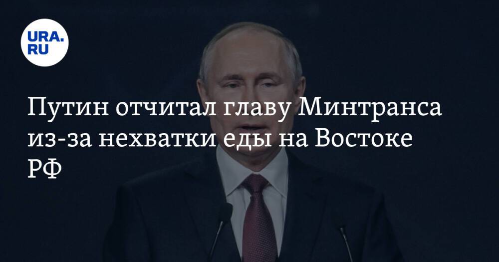 Путин отчитал главу Минтранса из-за нехватки еды на Востоке РФ