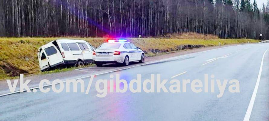 Пассажирка была госпитализирована после ДТП возле в границы в Карелии
