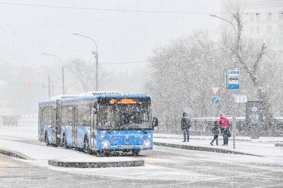 Москвичей попросили пересесть на общественный транспорт из-за снегопада