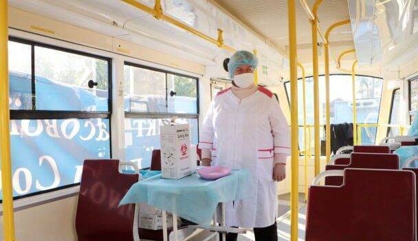 В Одессе запускают трамвай, в котором проводят вакцинацию от COVID-19