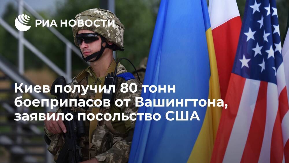 Посольство США на Украине заявило, что Киев получил 80 тонн боеприпасов от Вашингтона