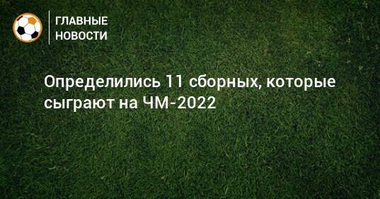 Определились 11 сборных, которые сыграют на ЧМ-2022