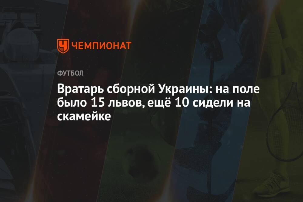 Вратарь сборной Украины: на поле было 15 львов, ещё 10 сидели на скамейке
