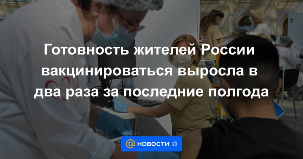 Готовность жителей России вакцинироваться выросла в два раза за последние полгода