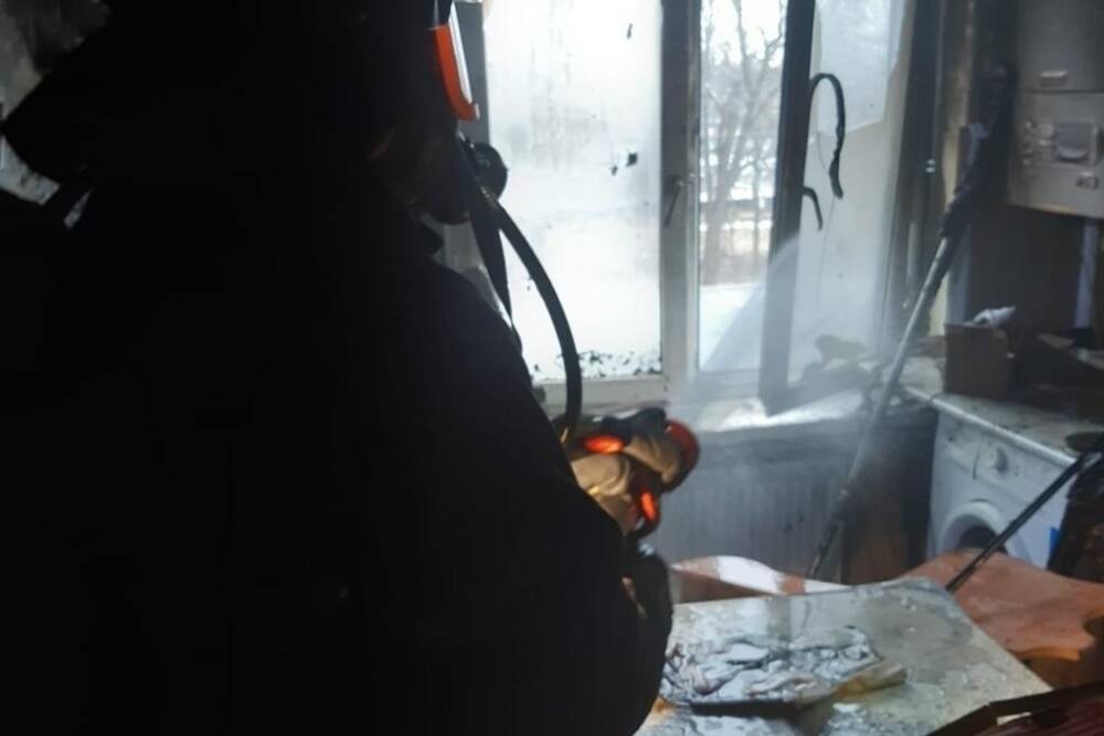 На пожаре в Новомосковске женщина отравилась угарным газом