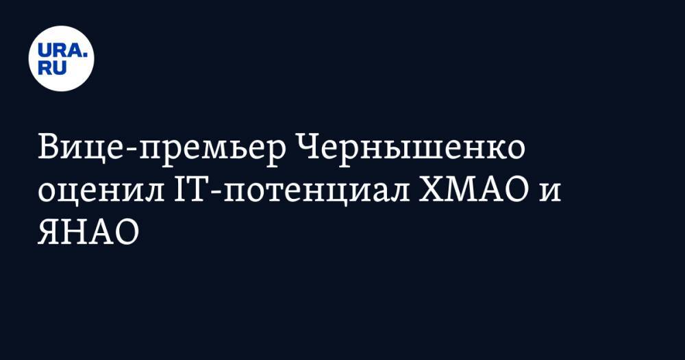 Вице-премьер Чернышенко оценил IT-потенциал ХМАО и ЯНАО