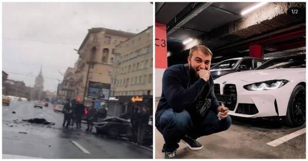 Блогер за рулем BMW устроил с страшную аварию на Кутузовском проспекте в Москве