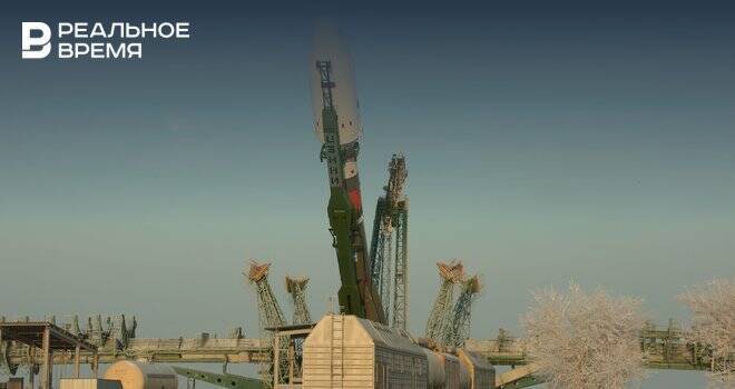 На Байконуре установили ракету-носитель «Союз-2.1б» с новым модулем для МКС