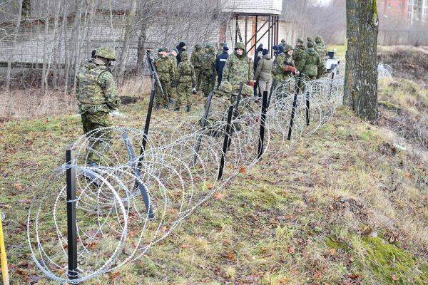 Премьер Эстонии проинспектировала строительство заграждений на границе с Россией