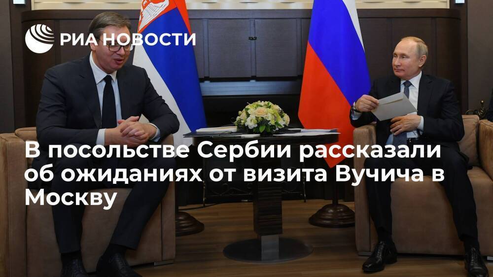 Посольство Сербии: Белград ожидает позитивных результатов визита Вучича в Россию