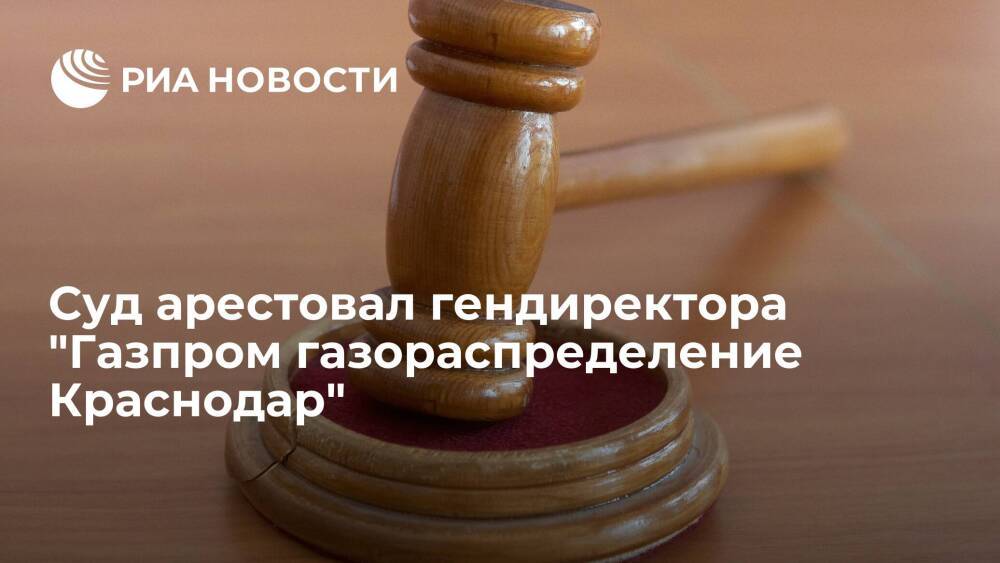 Суд арестовал гендиректора "Газпром газораспределение Краснодар" Руднева по делу о подкупе