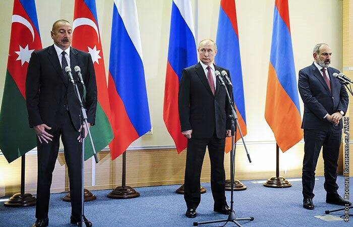 Путин, Алиев и Пашинян приняли трехстороннее заявление по итогам встречи