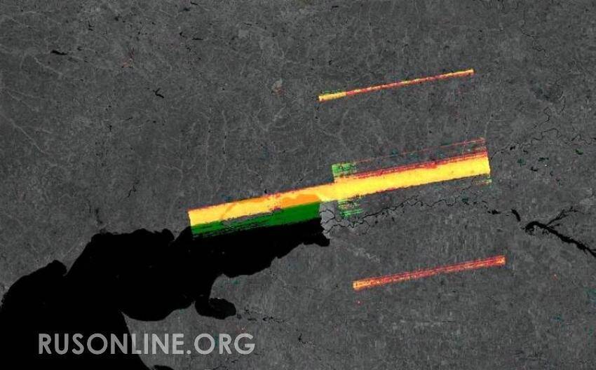 Спутник НАТО зафиксировал загадочные вспышки в направлении Донбасса