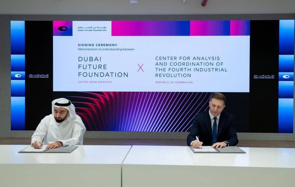 Между Азербайджаном и "Dubai Future Foundation” подписан меморандум о взаимопонимании (ФОТО)