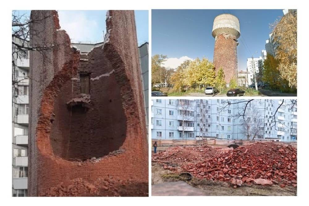 После 20 лет попыток в центре Архангельска снесли водонапорную башню