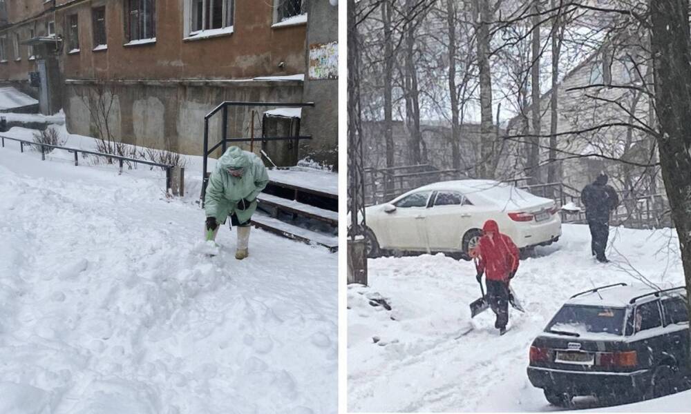 Мощный снегопад накрыл Петрозаводск: смотрим, что творится на улицах города