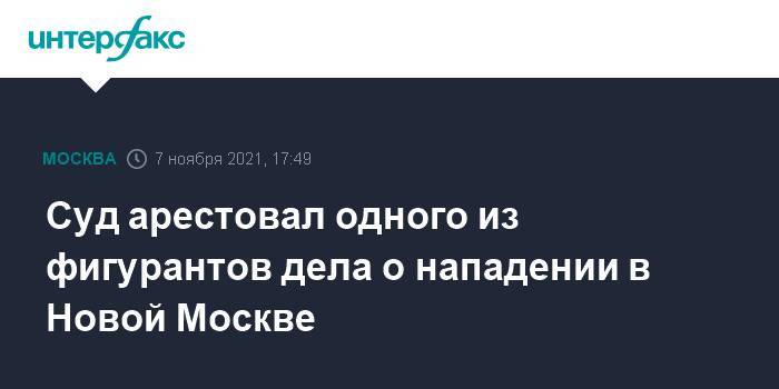 Суд арестовал одного из фигурантов дела о нападении в Новой Москве