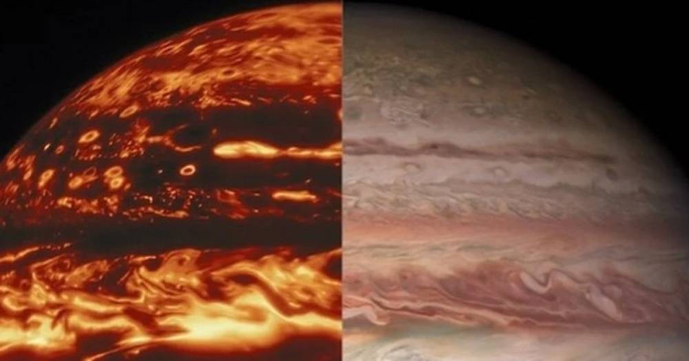 Аппарат "Юнона" заглянул под облака Юпитера: в атмосфере планеты найдено земное явление