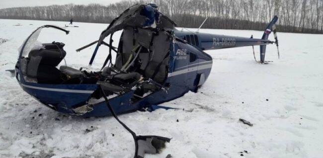 В Кемеровской области разбился частный вертолет Robinson R66, пилот погиб