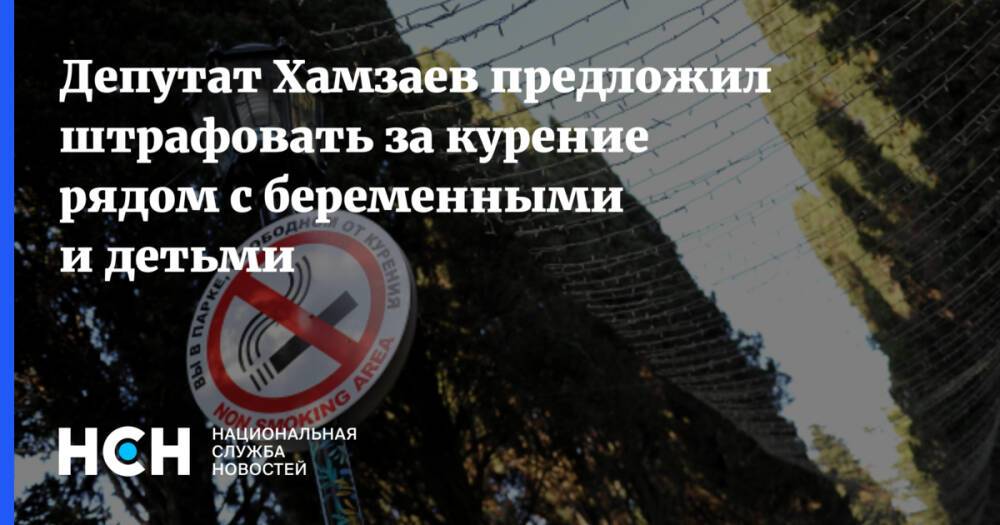 Депутат Хамзаев предложил штрафовать за курение рядом с беременными и детьми