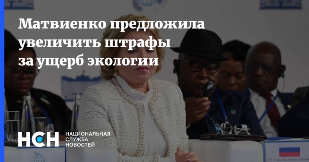 Матвиенко предложила увеличить штрафы за ущерб экологии