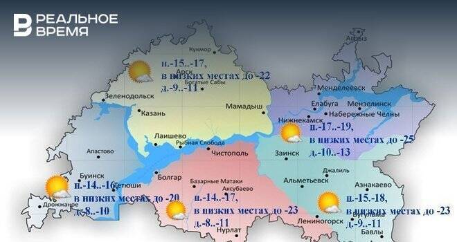 Сегодня в Татарстане похолодает до -25 градусов