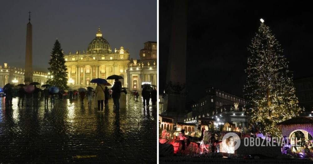 Рождественская елка в Ватикане - церемония открытия, фото и видео