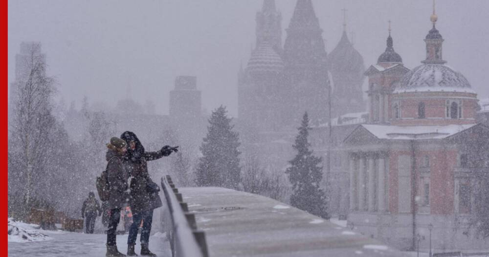 О сильном снегопаде предупредили жителей Москвы