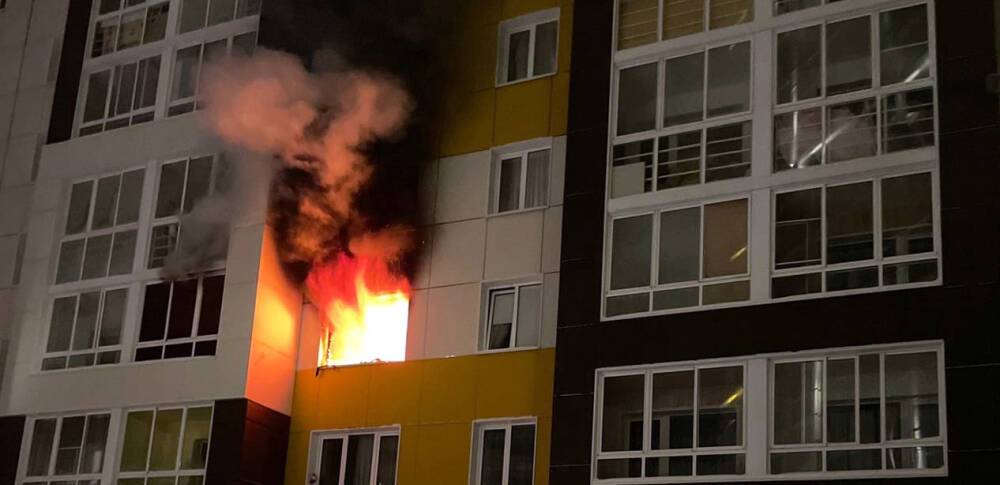 В Новосибирске произошел пожар в квартире на улице Герцена