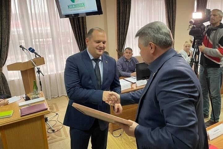 Новый мэр Железноводска получил первую в должности награду городу