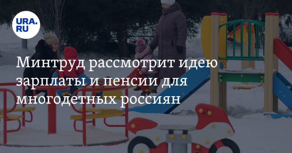 Минтруд рассмотрит идею зарплаты и пенсии для многодетных россиян