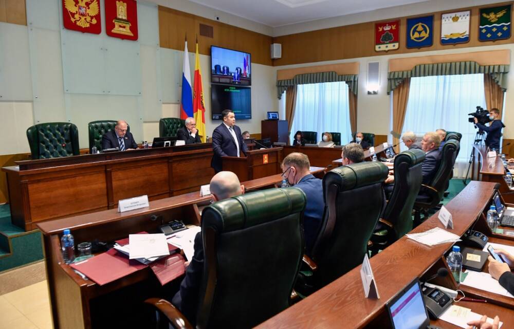 Игорь Руденя принял участие в заседании Законодательного Собрания Тверской области