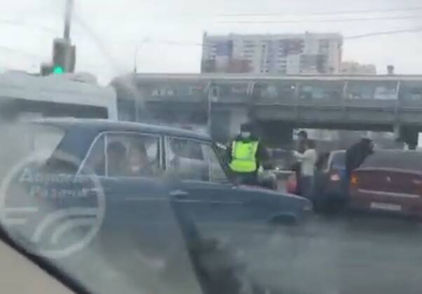 На Московском шоссе Рязани произошло массовое ДТП