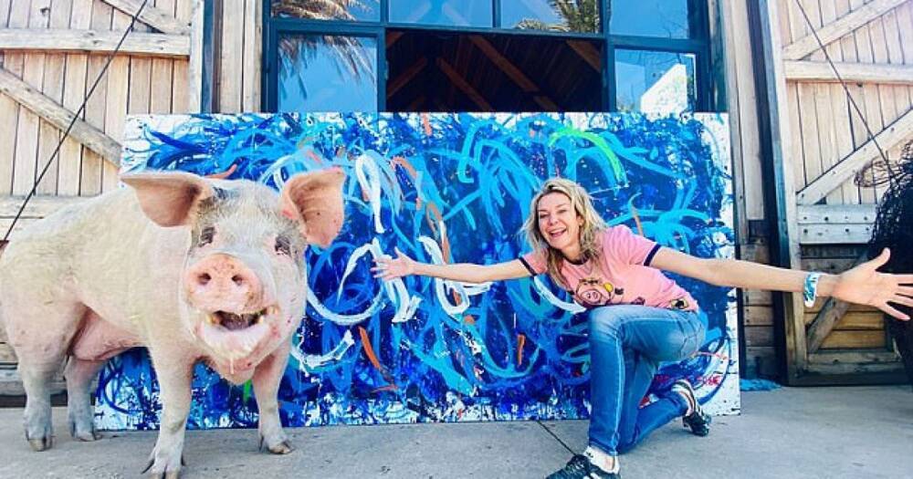 Картину свиньи-художницы из ЮАР продали за $26,5 тысяч (фото)