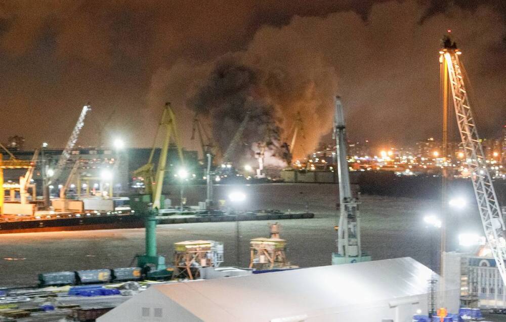 Пожар на "Северной верфи" в Петербурге ликвидировали