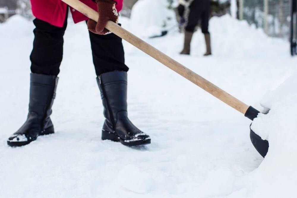 Новгородцы помогли дворникам убрать снег
