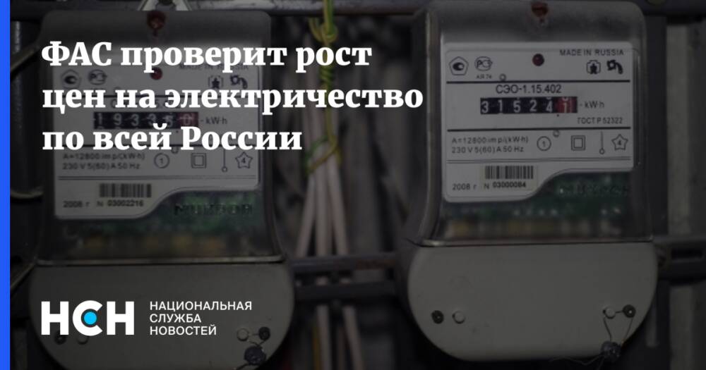 ФАС проверит рост цен на электричество по всей России