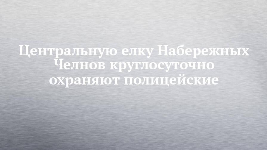 Центральную елку Набережных Челнов круглосуточно охраняют полицейские