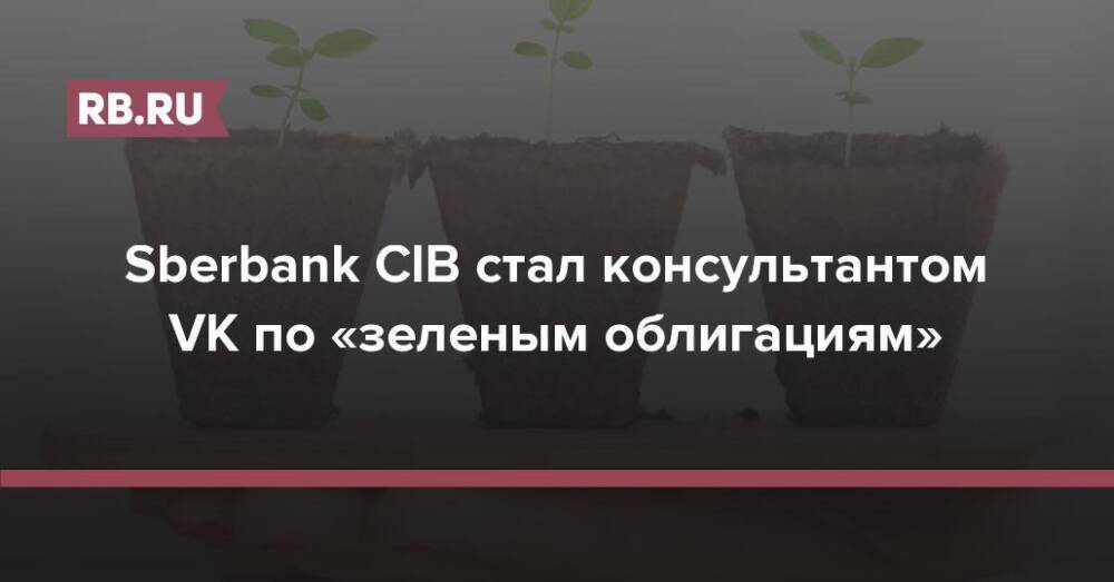 Sberbank CIB стал консультантом VK по «зеленым облигациям»