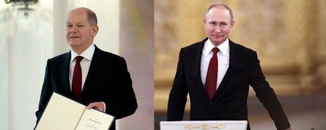 Владимир Путин побеседовал по телефону с канцлером Германии Шольцем